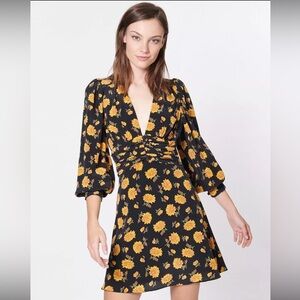 Veronica Beard Marion Floral Silk Crepe Mini Dress